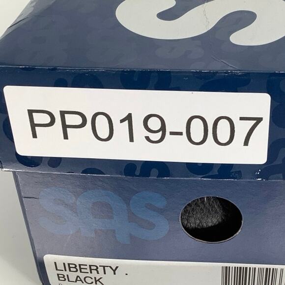 SAS Size 7WW Black Liberty Non Slip Lace Up Shoes Waterguard Leather P19-7 - Picture 10 of 11